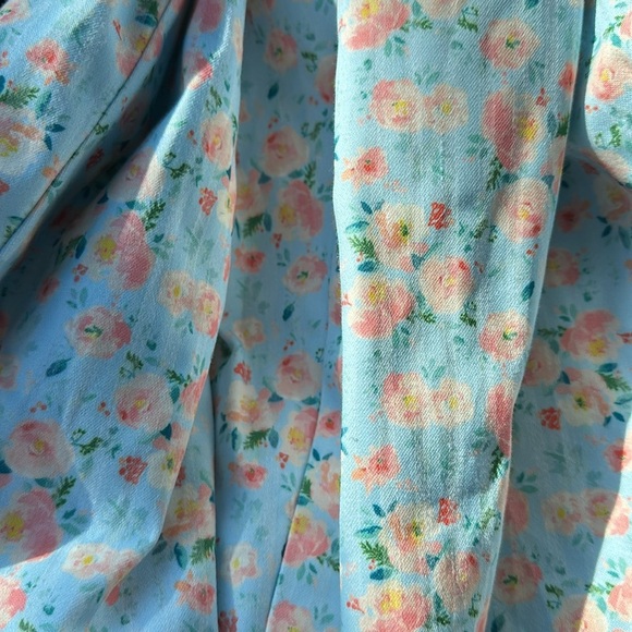 NWT lavish Alice Aria tie floral poplin cotton midi flare dress spring - Picture 4 of 5